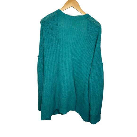 Free People Weekend Getaway alpaca cardigan sweater mint green medium - Picture 3 of 11
